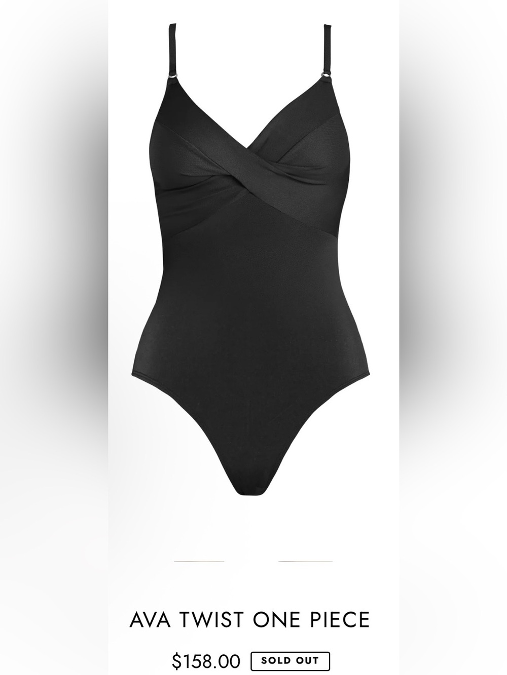 Robin piccone AVA Twist One Piece Swimsuit - Black